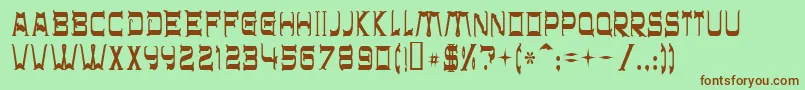 Chr$32 Font – Brown Fonts on Green Background