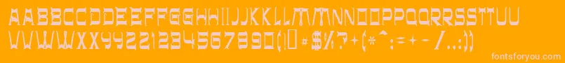 Chr$32 Font – Pink Fonts on Orange Background