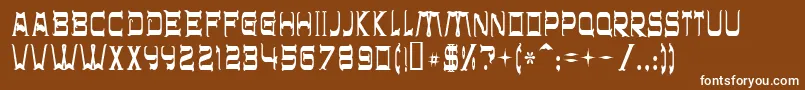 Chr$32 Font – White Fonts on Brown Background