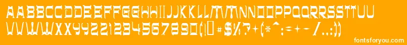 Chr$32 Font – White Fonts on Orange Background