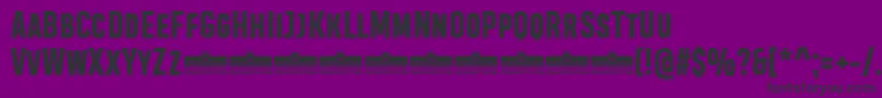 Fonte HeadingProSmallcaseExtraboldTrial – fontes pretas em um fundo violeta