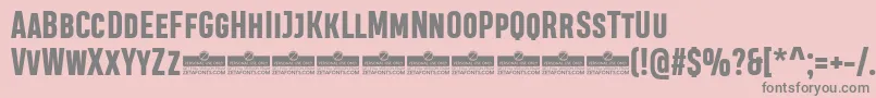 HeadingProSmallcaseExtraboldTrial Font – Gray Fonts on Pink Background