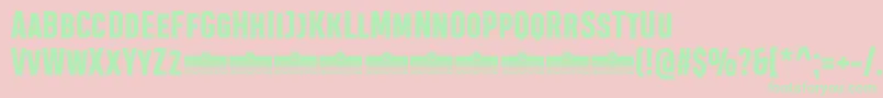 HeadingProSmallcaseExtraboldTrial Font – Green Fonts on Pink Background