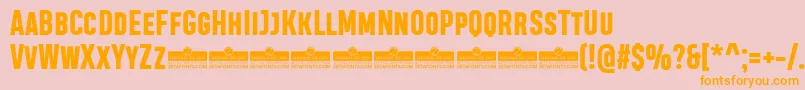 HeadingProSmallcaseExtraboldTrial Font – Orange Fonts on Pink Background