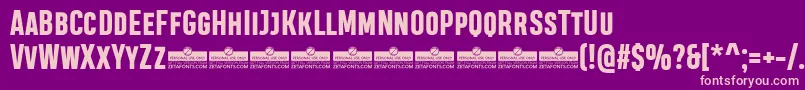HeadingProSmallcaseExtraboldTrial Font – Pink Fonts on Purple Background