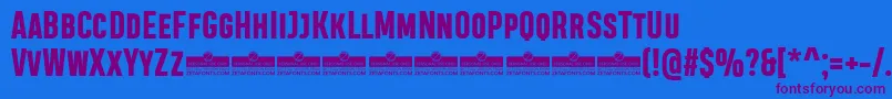HeadingProSmallcaseExtraboldTrial Font – Purple Fonts on Blue Background