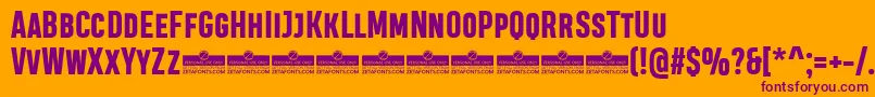HeadingProSmallcaseExtraboldTrial Font – Purple Fonts on Orange Background