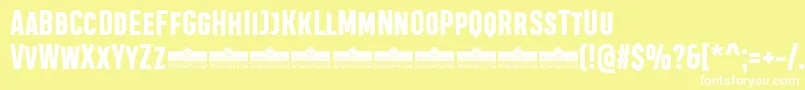 HeadingProSmallcaseExtraboldTrial Font – White Fonts on Yellow Background