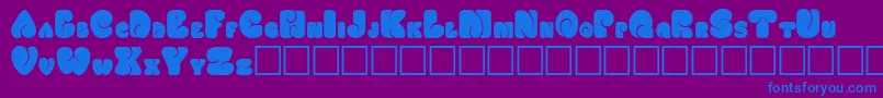 Fatsocaps Font – Blue Fonts on Purple Background