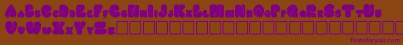Fatsocaps Font – Purple Fonts on Brown Background