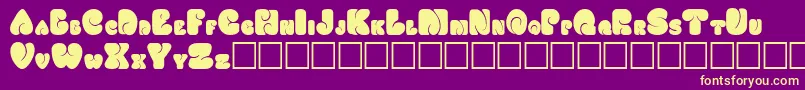 Fatsocaps Font – Yellow Fonts on Purple Background