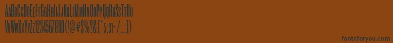フォントRoswellsctwoitcTt – 黒い文字が茶色の背景にあります