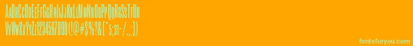 フォントRoswellsctwoitcTt – オレンジの背景に緑のフォント