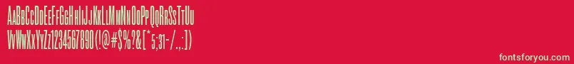 RoswellsctwoitcTt Font – Green Fonts on Red Background