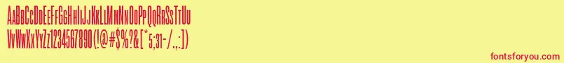 RoswellsctwoitcTt Font – Red Fonts on Yellow Background