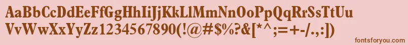 Weitere Informationen zur PlantinstdBoldcondensed-Schriftart PlantinstdBoldcondensed-Schriftart – Braune Schriften auf rosa Hintergrund