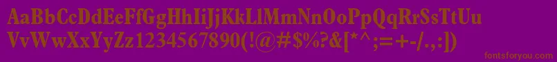 Шрифт PlantinstdBoldcondensed – коричневые шрифты на фиолетовом фоне