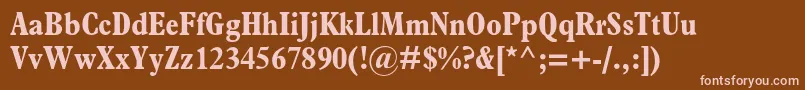 PlantinstdBoldcondensed Font – Pink Fonts on Brown Background