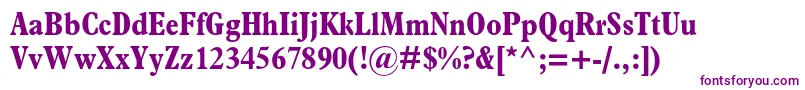 フォントPlantinstdBoldcondensed – 紫色のフォント