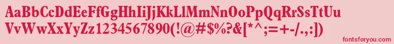 PlantinstdBoldcondensed-Schriftart – Rote Schriften auf rosa Hintergrund