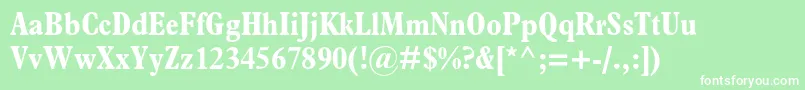 PlantinstdBoldcondensed Font – White Fonts on Green Background