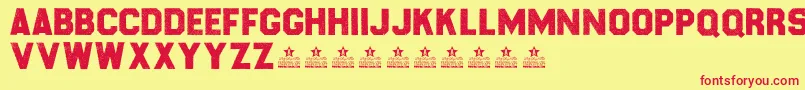 FarenheightPersonalUse Font – Red Fonts on Yellow Background