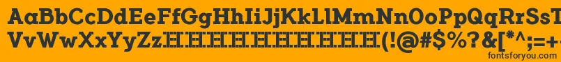 FlamanteSerifBoldFfp Font – Black Fonts on Orange Background