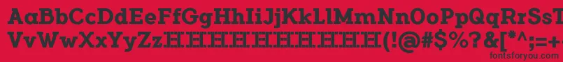 フォントFlamanteSerifBoldFfp – 赤い背景に黒い文字