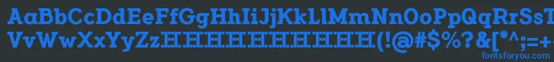 FlamanteSerifBoldFfp Font – Blue Fonts on Black Background
