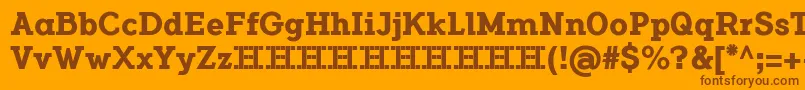 FlamanteSerifBoldFfp Font – Brown Fonts on Orange Background