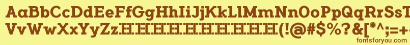 FlamanteSerifBoldFfp Font – Brown Fonts on Yellow Background