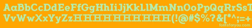 FlamanteSerifBoldFfp Font – Green Fonts on Orange Background