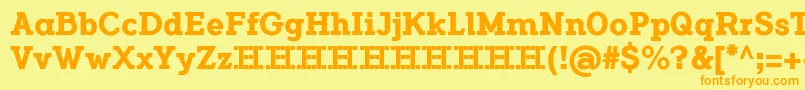FlamanteSerifBoldFfp Font – Orange Fonts on Yellow Background