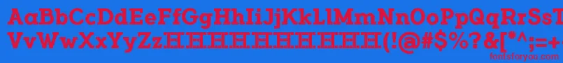 FlamanteSerifBoldFfp Font – Red Fonts on Blue Background