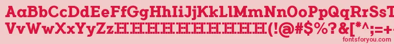 FlamanteSerifBoldFfp Font – Red Fonts on Pink Background