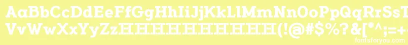 FlamanteSerifBoldFfp Font – White Fonts on Yellow Background