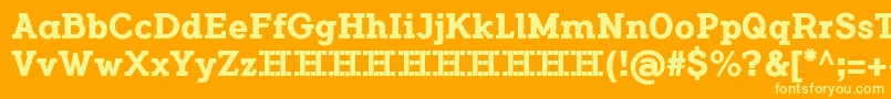 FlamanteSerifBoldFfp Font – Yellow Fonts on Orange Background