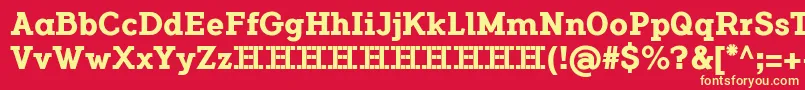 FlamanteSerifBoldFfp Font – Yellow Fonts on Red Background