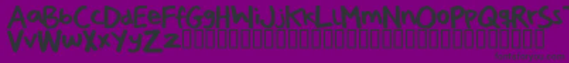 Pizzadudeshandwriting-Schriftart – Schwarze Schriften auf violettem Hintergrund