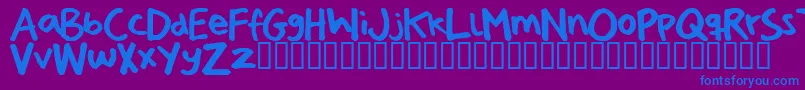 Подробнее о шрифте Pizzadudeshandwriting Шрифт Pizzadudeshandwriting – синие шрифты на фиолетовом фоне