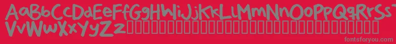 Pizzadudeshandwriting-Schriftart – Graue Schriften auf rotem Hintergrund