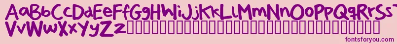 Weitere Informationen zur Pizzadudeshandwriting-Schriftart Pizzadudeshandwriting-Schriftart – Violette Schriften auf rosa Hintergrund