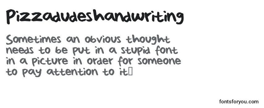 Pizzadudeshandwriting Font