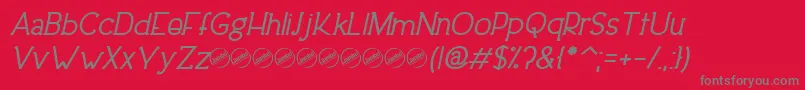 DowntownEleganceBoldItalic Font – Gray Fonts on Red Background