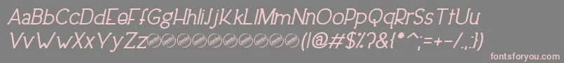 DowntownEleganceBoldItalic Font – Pink Fonts on Gray Background