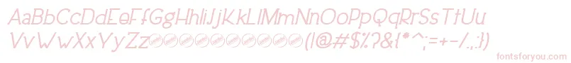 DowntownEleganceBoldItalic Font – Pink Fonts on White Background