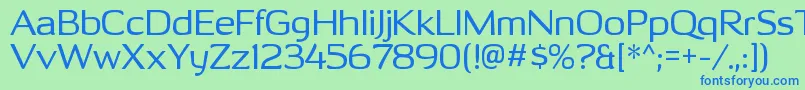 OhitashirgRegular-Schriftart – Blaue Schriften auf grünem Hintergrund