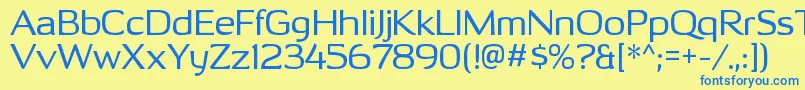 OhitashirgRegular Font – Blue Fonts on Yellow Background
