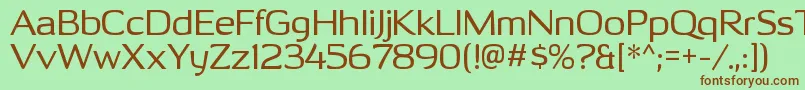 OhitashirgRegular Font – Brown Fonts on Green Background