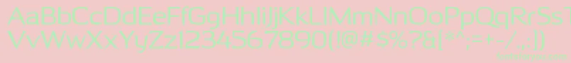 OhitashirgRegular Font – Green Fonts on Pink Background